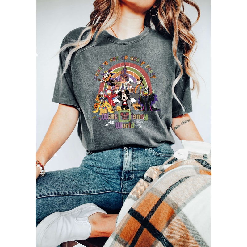 Mickey's Not So Scary Party Comfort Colors Shirt, Mickey Halloween Shirt, Disney Halloween Shirt, Halloween Party, Mickey And Friends Shirt - 2.jpg