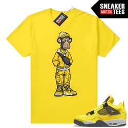 bored ape sneakerhead matching lightning 4s shirt yellow