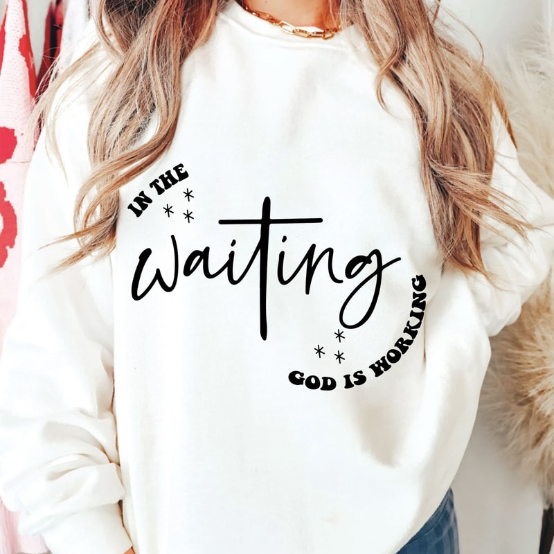 In The Waiting God Is Working SVG, God svg, Christian svg, Cross svg, Religion svg, Bible svg, Christianity svg, Bible verse svg, Jesus svg - 2.jpg