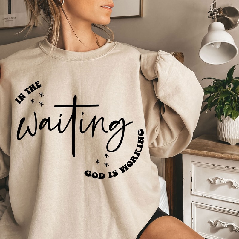 In The Waiting God Is Working SVG, God svg, Christian svg, Cross svg, Religion svg, Bible svg, Christianity svg, Bible verse svg, Jesus svg - 4.jpg