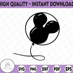 mickey mouse svg, mickey balloon svg , cut file, clipart, svg files for silhouette, files for cricut, svg, dxf, eps, png