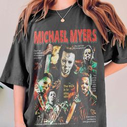 vintage michael myers horror 90s halloween t-shirt, horror movie shirt, michael myers 90s shirt, vin