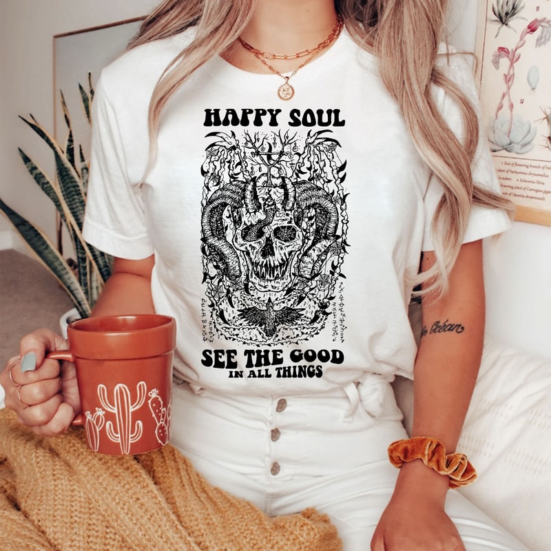 See the good Skull SVG, svg cut files for Cricut, Self love svg, Inspirational svg, Wildflower svg, tshirt svg, boho svg, strong woman svg - 2.jpg