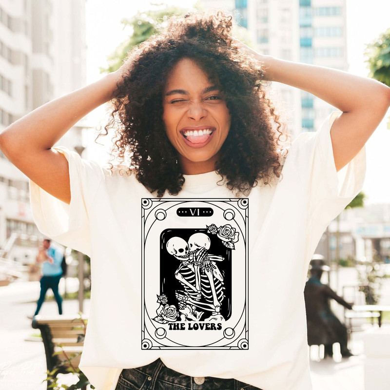 The Lovers tarot card SVG, The lovers svg, The Lovers SVG, Skeleton Love Tarot Card SVG, Skeleton love Valentine svg - 3.jpg