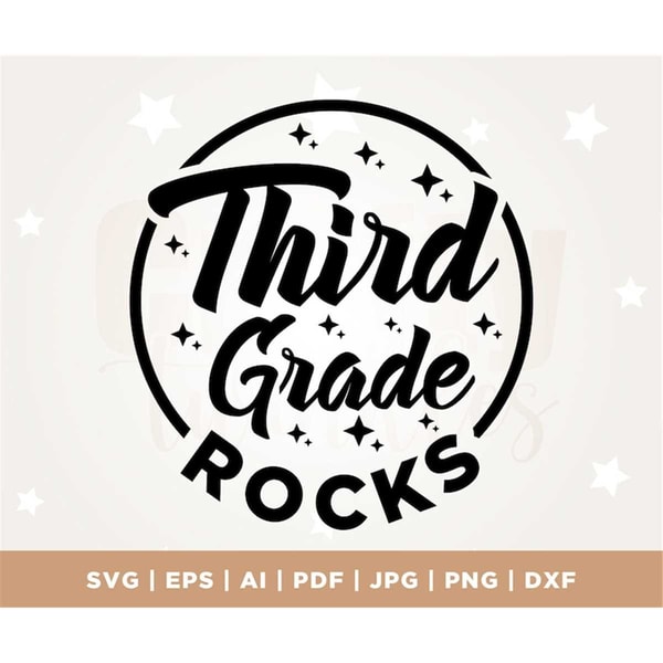 3rd Grade Rocks svg, back to school svg, rocks svg, grade ro - Inspire ...