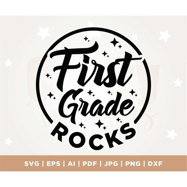 1st Grade Rocks svg, back to school svg, rocks svg, grade ro - Inspire ...