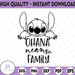 ohana means family svg, lilo and stitch svg, stitch svg, lilo svg, disney svg, stitch cut file, disney cut file, disney
