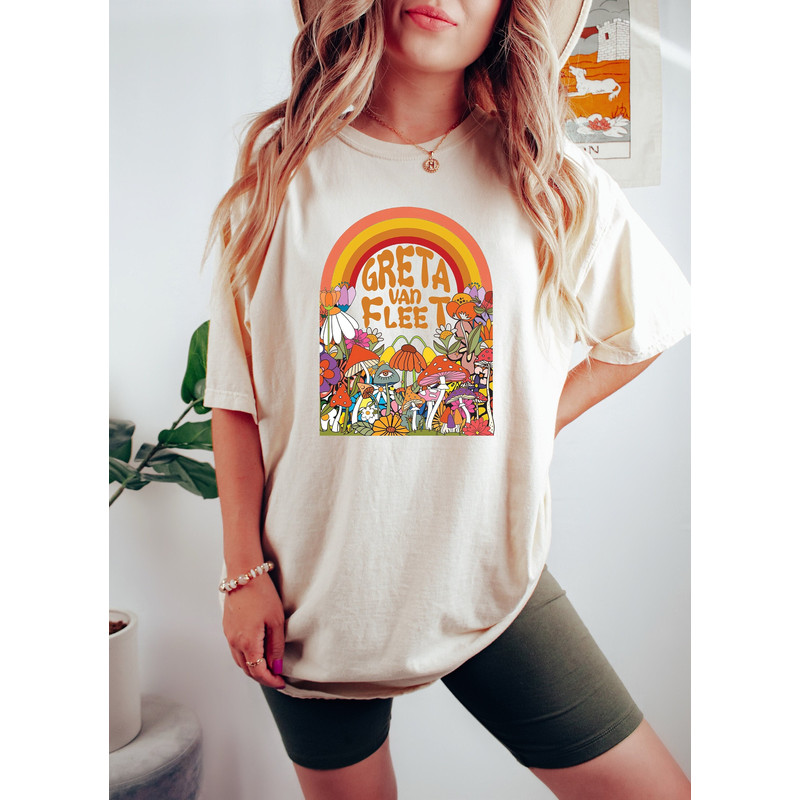Greta Van Fleet Shirt, Retro Musical Shirt, Boho Musician Shirt, Retro Greta Van Fleet Tshirt, Dream In Gold Shirt, Starcatcher Tee - 1.jpg