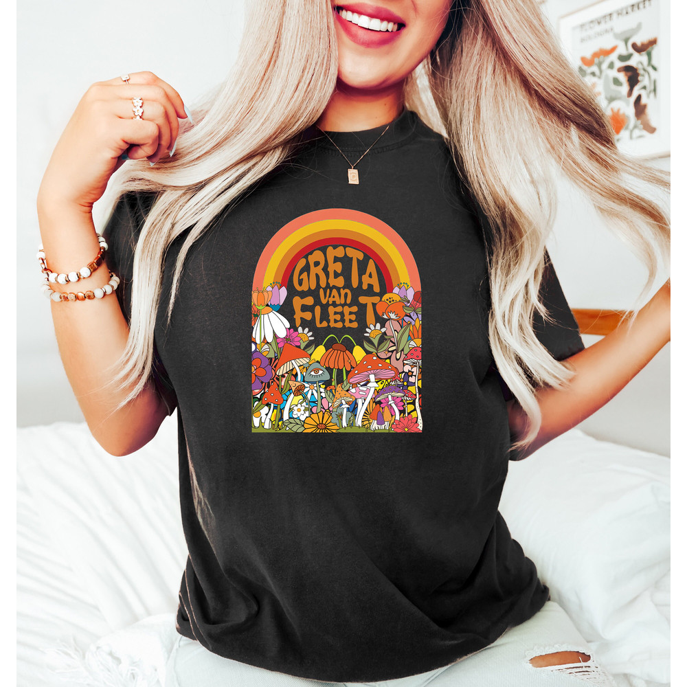 Greta Van Fleet Shirt, Retro Musical Shirt, Boho Musician Shirt, Retro Greta Van Fleet Tshirt, Dream In Gold Shirt, Starcatcher Tee - 2.jpg