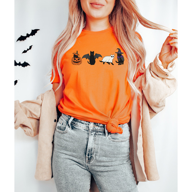 Halloween Black Cat Sweatshirt, Cat Halloween Shirt, Spooky Ghost Cat Shirt, Funny Halloween Cat Shirt, Halloween Gifts for Cat Lovers, - 3.jpg