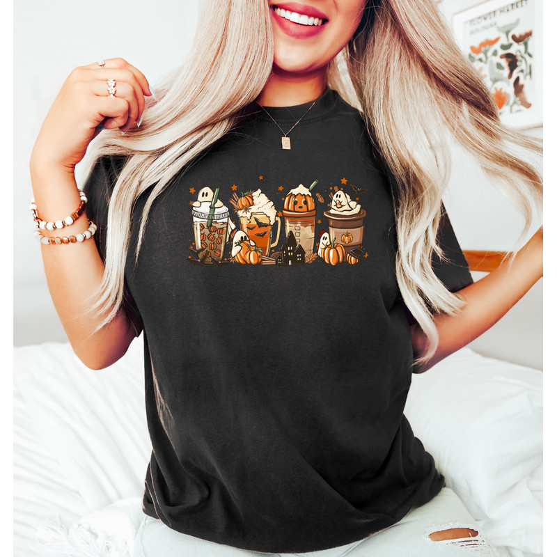 Halloween Coffee Sweatshirt, Fall Coffee Sweatshirt, Halloween Crewneck, Pumpkin Spice Shirt, Coffee Lover Shirt, Pumpkin Coffee Sweatshirt - 3.jpg