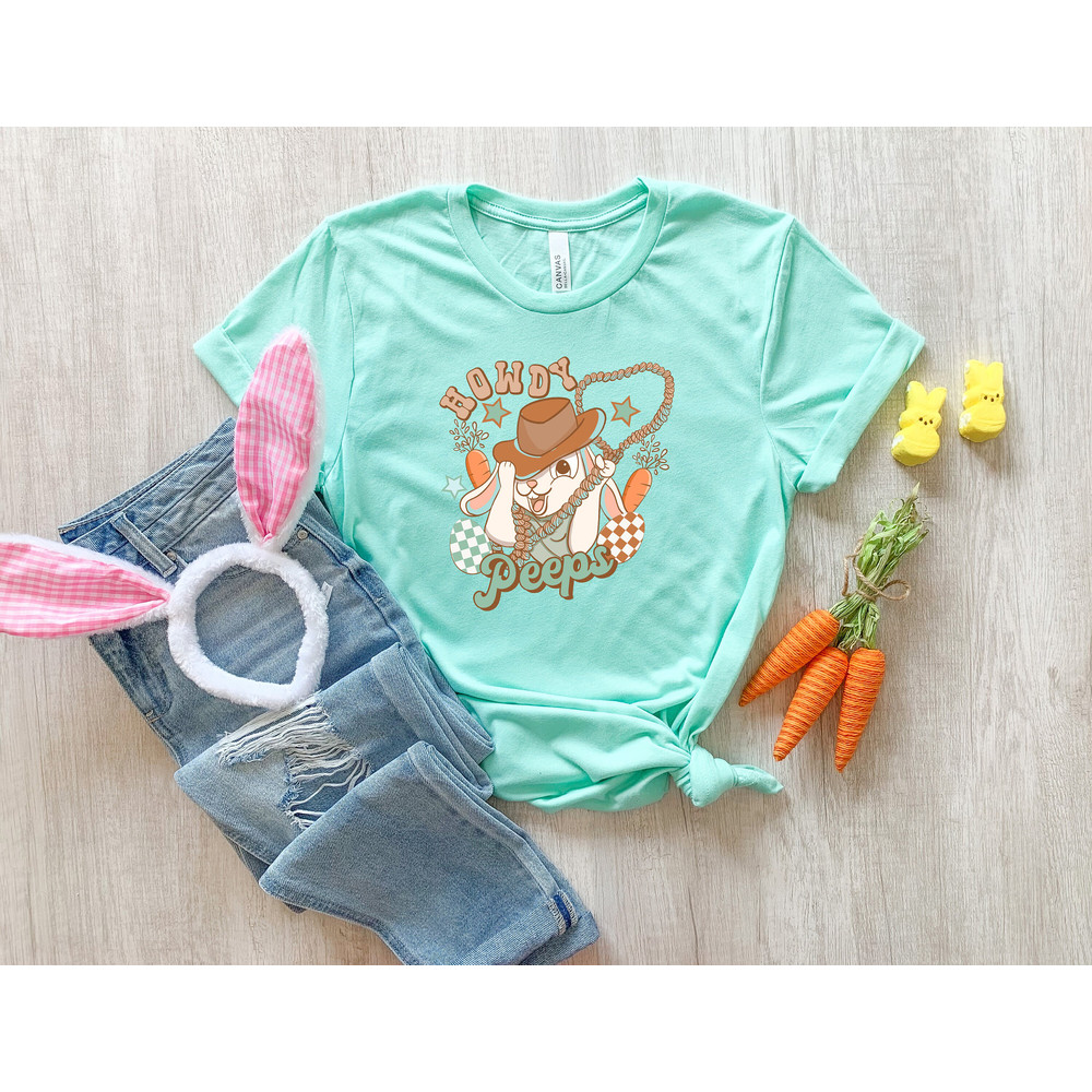Howdy Peeps Shirt,Easter Shirts,Happy Easter Day,Easter Peeps Shirt,He Is Risen,Cute Bunny Gift,Gift For Easter,Unisex Easter Matching Shirt - 3.jpg