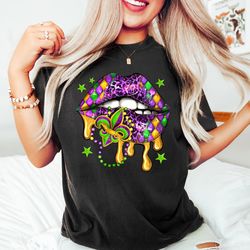 mardi gras lips shirt,lips sweatshirt,fleur de lis shirt,mardi gras shirt,fat tuesday shirt,louisian