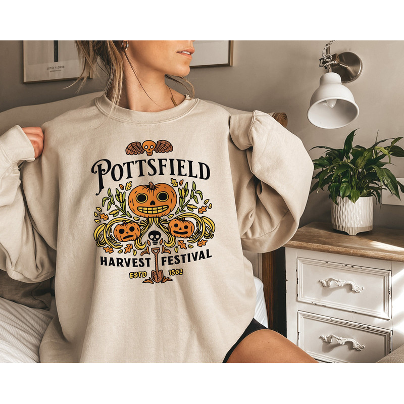 Pottsfield Harvest Festival Sweatshirt, Over The Garden Wall Sweatshirt, Autumn Harvest Shirt, Halloween Pumpkin Shirt, Pumpkin Season Shirt - 1.jpg