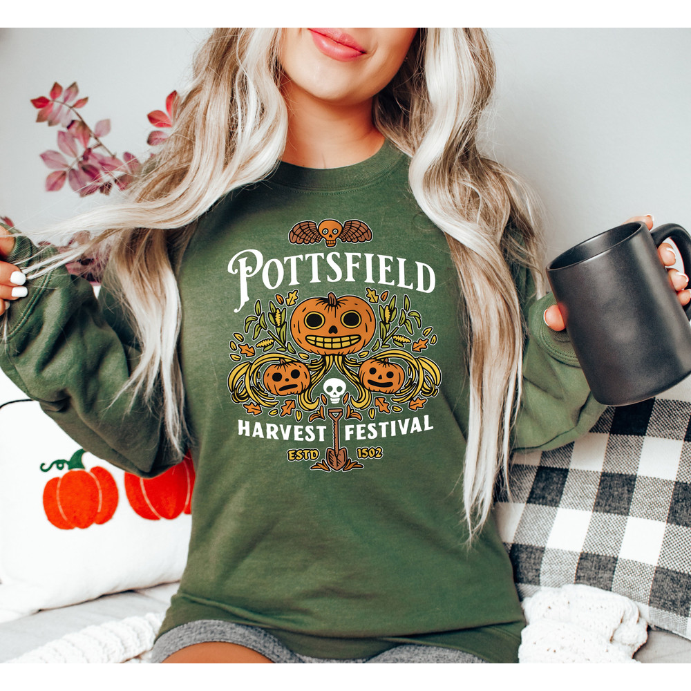 Pottsfield Harvest Festival Sweatshirt, Over The Garden Wall Sweatshirt, Autumn Harvest Shirt, Halloween Pumpkin Shirt, Pumpkin Season Shirt - 3.jpg