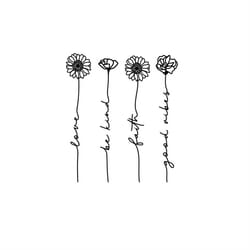 flower words flowerwords flowers flowers - svg download file - plotter file - crafting - plotter cricut