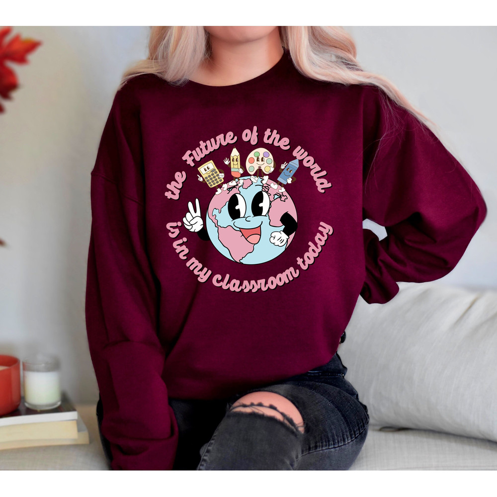 The Future Of The World Is In My Classroom Shirt, Teacher Appreciation, Inspirational Teacher Shirt, Motivational Teacher, Teacher Gifts - 1.jpg
