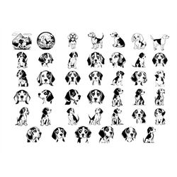 beagle svg, beagle clipart, beagle svg files for cricut, beagle silhouette svg, dog svg