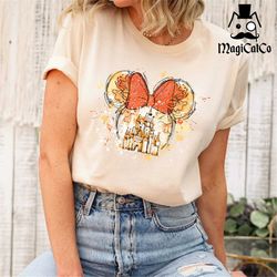 Disney minnie watercolor Castle Shirt, Disney Vacation Shirt, Disney Trip Shirt, Disney Family Shirt, Family Vacation Sh