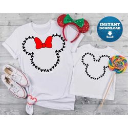 mickey and minnie heads svg,  svg, dxf, eps, png digital download
