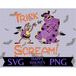 trick or scream svg, easy cut file for cricut, layered by colour