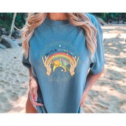 comfort colors give it to the universe, celestial gay shirt, gay gift idea, lesbian pride clothing, lgbtq universe tee,