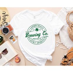 leprechaun brewing co shirt, retro shamrock shirt, vintage irish shirt, lucky spirits shirt, st patty day shirt,