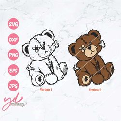teddy bear svg png | beaten teddy bear svg | teddy bear with stitches svg | teddy bear torn svg | hustle bear svg | gang