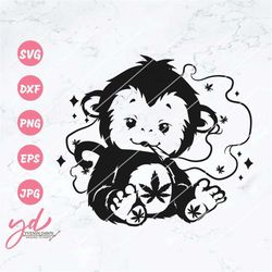weed monkey svg | monkey smoking weed svg | monkey svg | high monkey smoking weed svg | rasta monkey svg | smoking canna