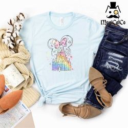 minnie water color castle shirt, disney vintage shirt ,disney family shirt, disney castle shirt, disney retro, disneywor