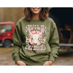 country concert sweatshirt, wild west, cute country hoodie, cowgirl shirt, western vibes tee, oversized graphic tee, wes