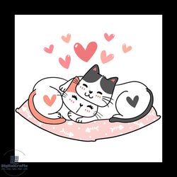 valentine love couple cat hug svg, valentine svg, hug svg, cat svg, two svg, love svg