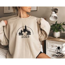 retro disney castle sweatshirt, 2023 unisex sweatshirt, crewneck sweatshirt, disney sweatshirts, oversized sweatshirts