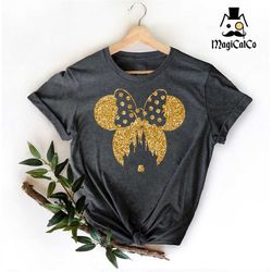 glitter minnie castle disney shirt, disneyworld shirts, minnie ear shirt , disneyland shirt, disney shirt for women, dis