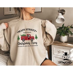 main street fresh farm tress disney sweatshirt, matching shirts, unisex sweatshirt, crewneck, disney sweatshirts, oversi
