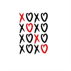 valentine's day xoxo hearts red heart - svg download file - plotter file - crafting - crucut plotter