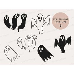 ghost svg bundle svg, halloween svg, cute ghost svg, ghost face svg, spooky season svg, halloween decor, halloween shirt