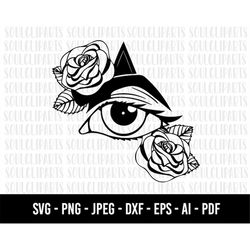 Cod665- Flower Eye Svg, Floral Eyeball Svg, Floral Woman Eye Svg,girl Eyelashes, Svg, Floral Eyes Makeup Sign Shirt, Eye