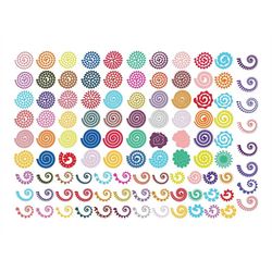 rolled flower svg, rolled flowers template, rolled paper flower svg cut files for cricut