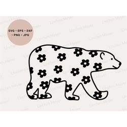 floral bear svg, mama bear svg, daisy svg, floral mama bear svg, cricut cut file, mom shirt svg, mom gift, mothers day s