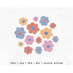 retro flower svg | aesthetic svg | 70s flower svg | cute flower svg | libbey can wrap svg | abstract flower svg cricut,