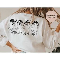 ghost mushroom svg, magic mushroom svg, halloween mushroom svg, mystical mushroom svg, cute ghost svg, spooky season svg