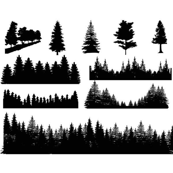 Forest SVG Bundle, Forest Clipart Tree svg Woods Svg Forest - Inspire ...