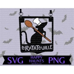 la ratatouille sign svg, easy cut file for cricut, layered by colour