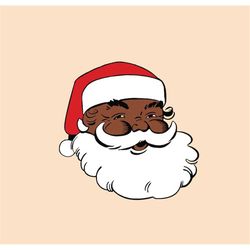 santa claus svg, african american santa svg, christmas svg cut files, santa claus clipart