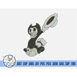 Bendy Embroidery File - Instant Download - Cartoon Character For Clothing Decoration - Evil Charm And Funny Rodeo For Pa