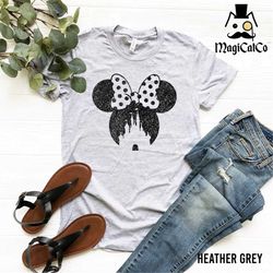 glitter minnie castle shirt, disneyworld shirts, minnie ear shirt , cute ear shirt, disney shirt for women, disney ear s