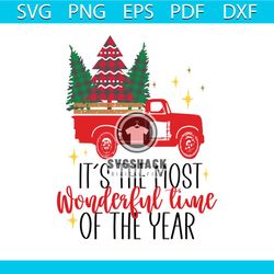 it's the most wonderful time of the year svg, christmas svg, xmas tree svg