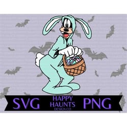 easter goofy svg, easy cut file for cricut, layered by colour