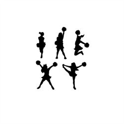 young cheerleader silhouette sport - svg download file - plotter file - crafting